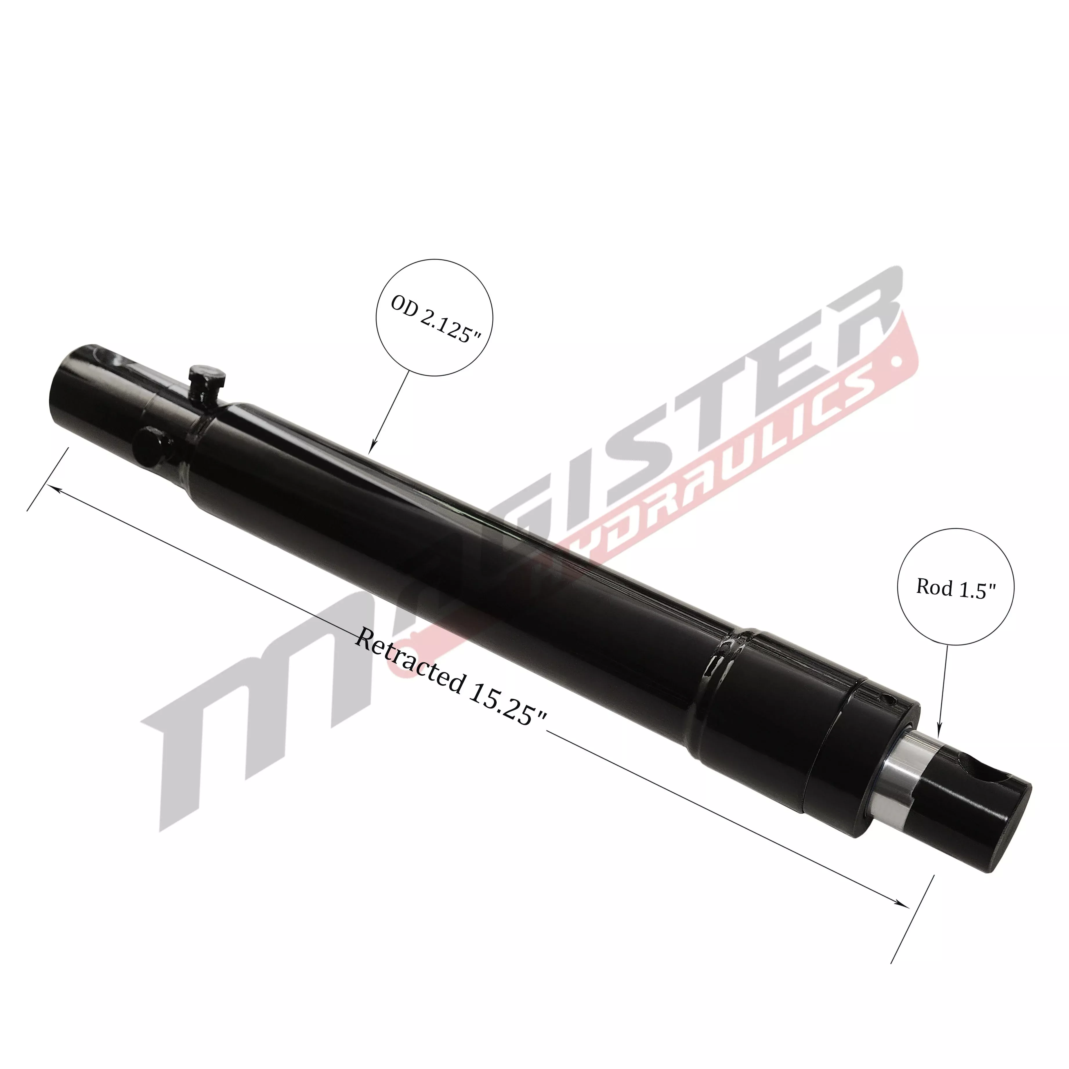 1.5" bore x 8" stroke snow plow Western hydraulic cylinder