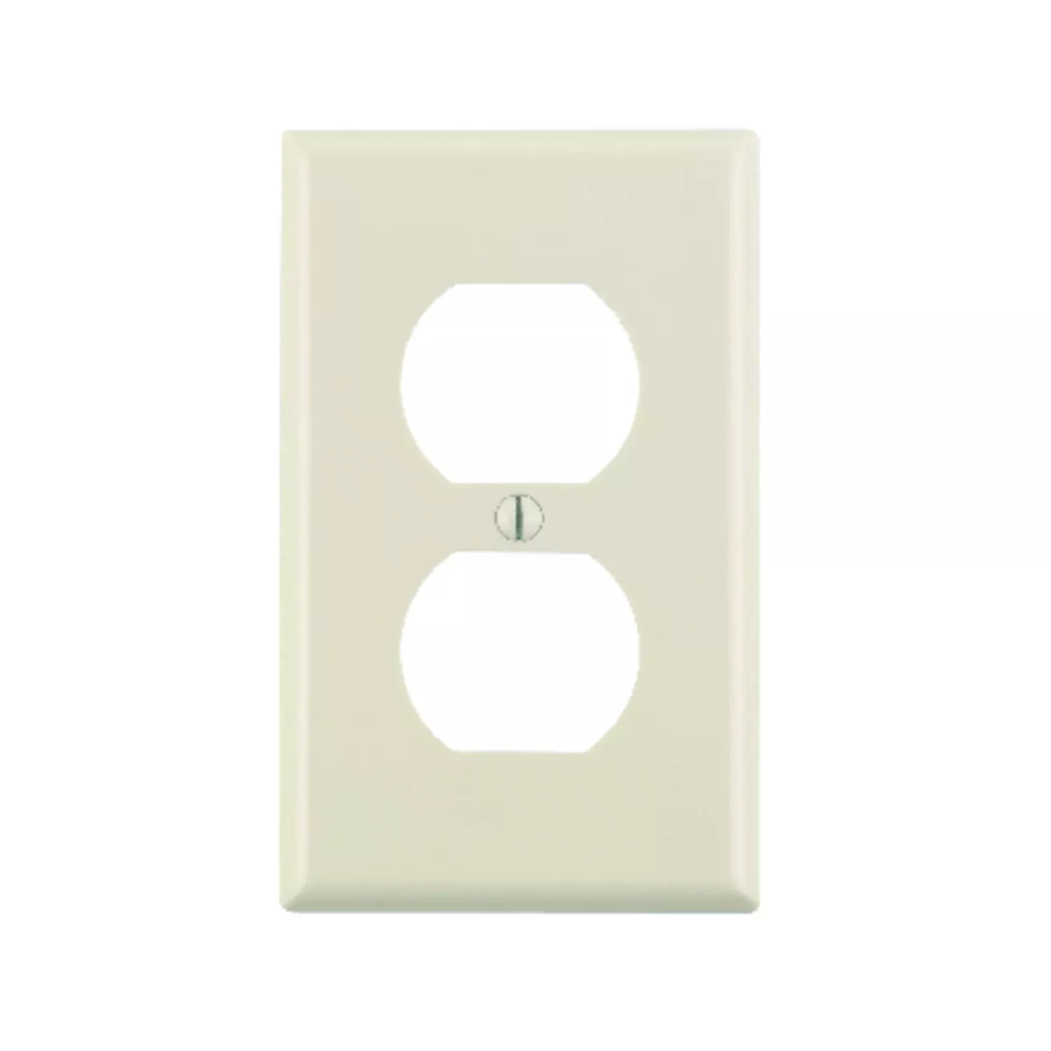 1-gang Smooth Plastic Outlet Wall Plate, Light Almond (10-pack)