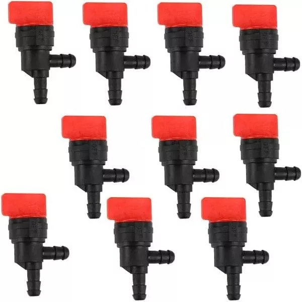 10-Pack 494769 90 Degree 1/4 Inline Fuel Shut Off Valve for Briggs & Stratton 698181 494539 697944 Tecumseh 35857 Mower Generator Pressure Washer