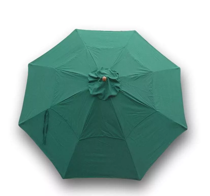 11ft Market Patio Umbrella Double-Vented 8 Rib Replacement Canopy Hunter Green