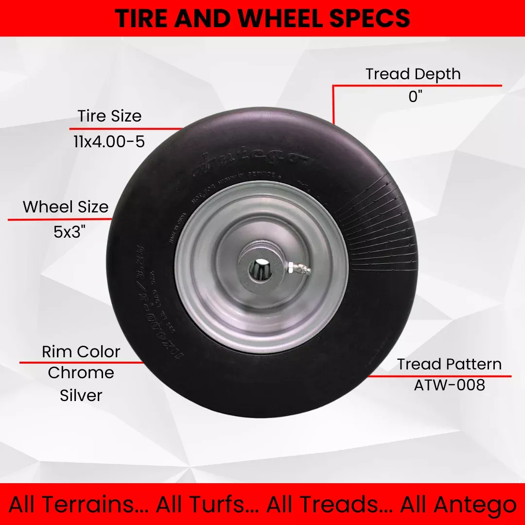11x4.00-5 Flat-Free Hustler Wheel Set