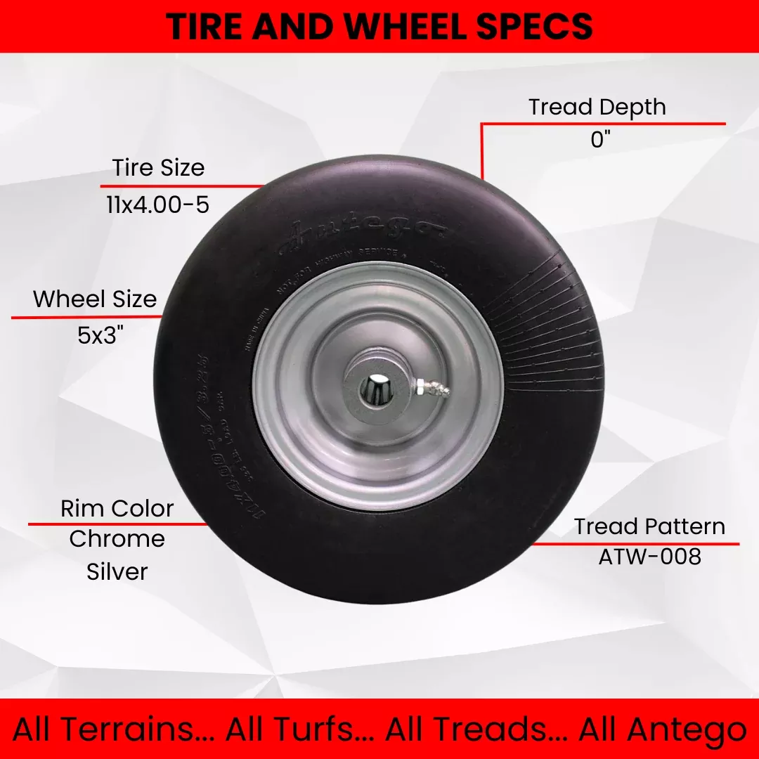 11x4.00-5 Flat-Free Tire Set of Four