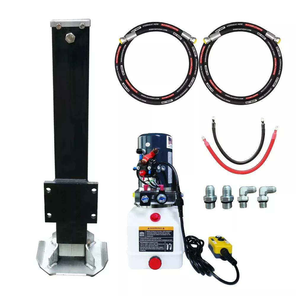 12,000 lb Bolt-On Hydraulic Trailer Jack Kit with Power Unit