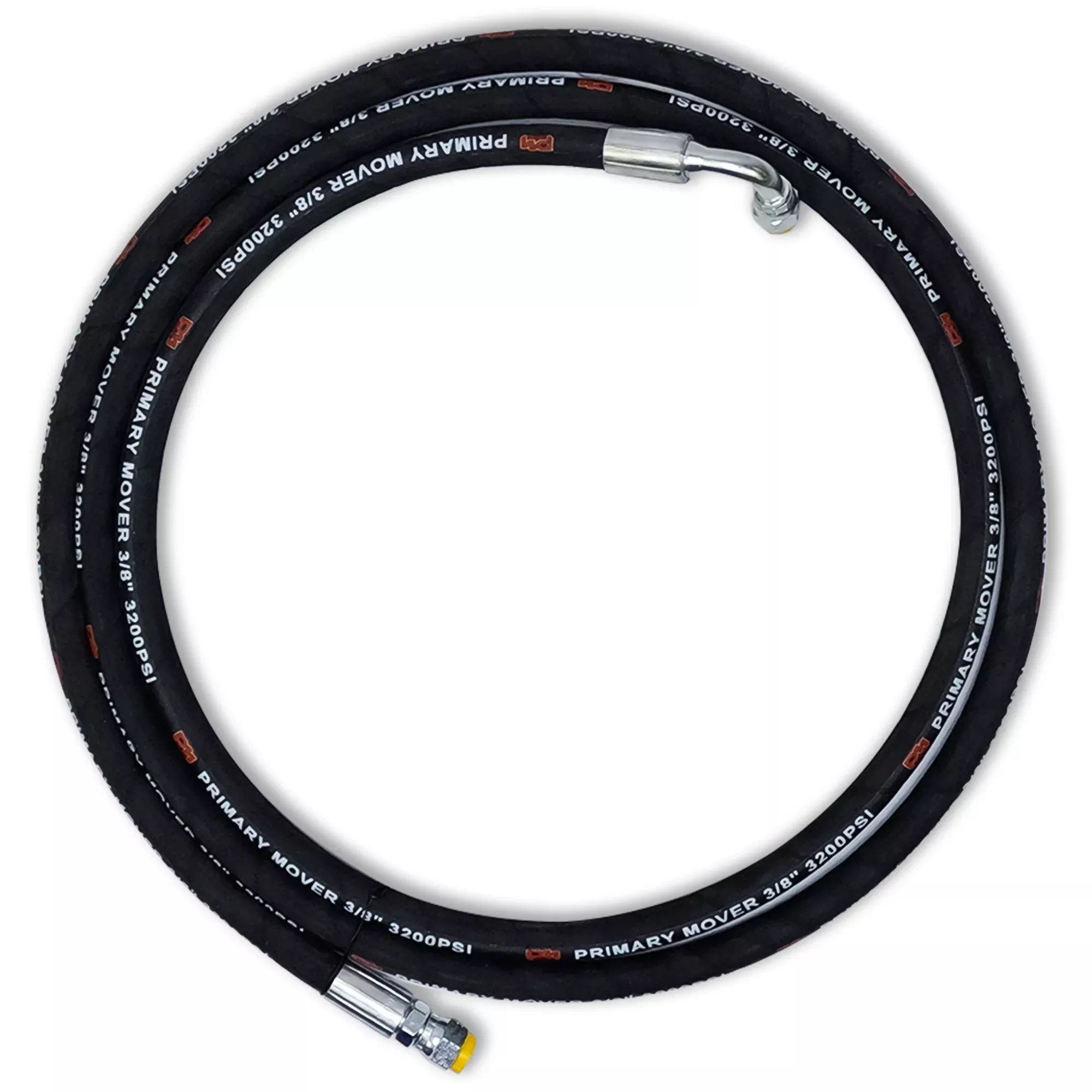 120'' 3/8 Hydraulic Hose (One Straight One 90)