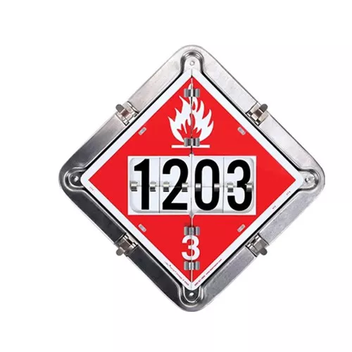 126CT - Flip Placard Tanker: Flammable, Combustible, Poison, Corrosive