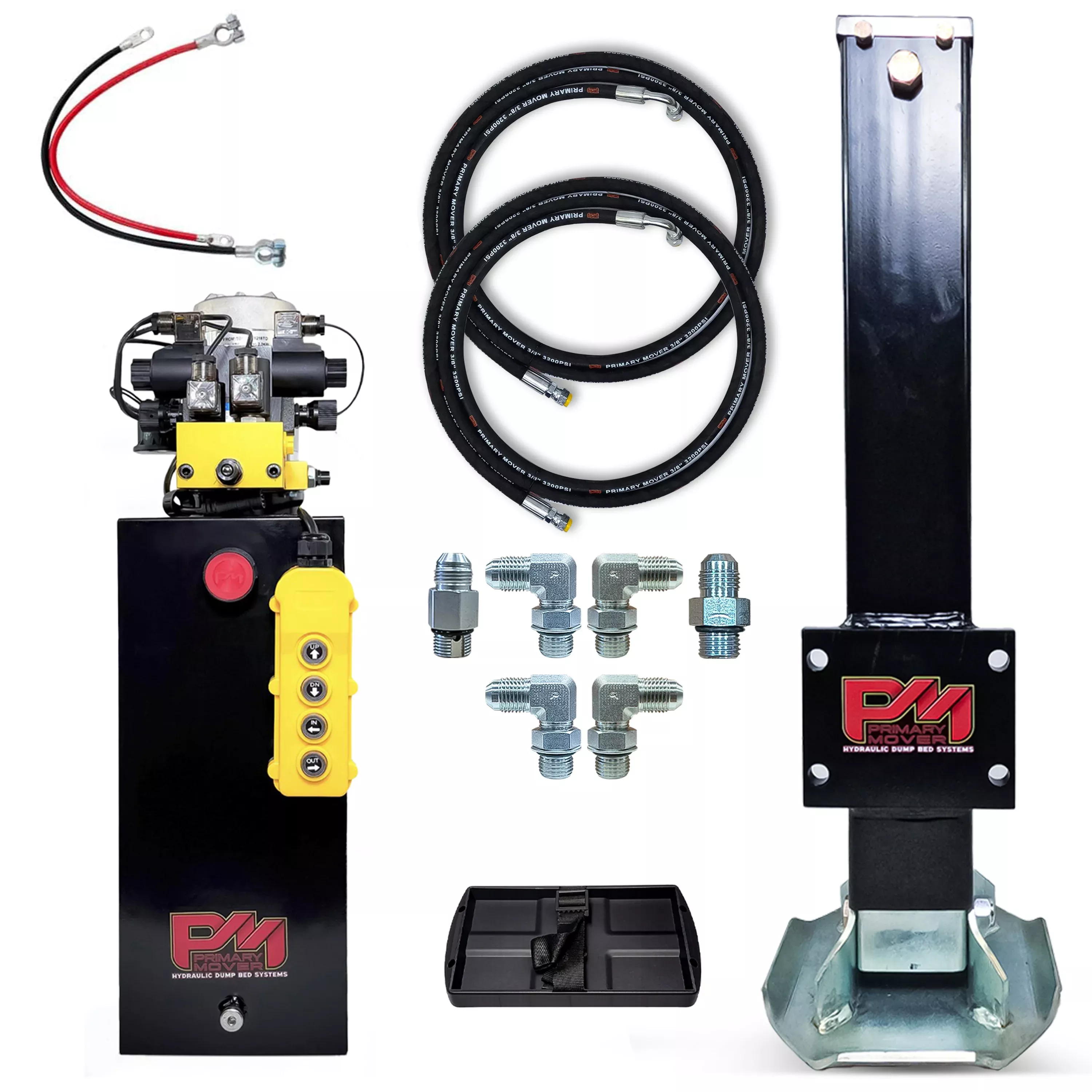 12k Single Hydraulic Trailer Jack with (Single Double Pump) Kit "Weld On" or "Bolt On"