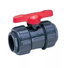 1613020 - 2" CPVC/FKM Socket/Threaded Combo T-21 Ball Valve