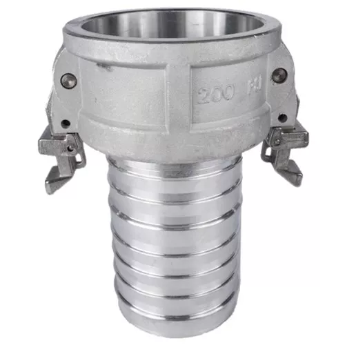 17ALC200DBL - C Camlock Double Lock 2" Coupler x 2" Hose Shank Aluminum