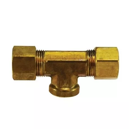 18325 - 4/8"x1/8" Compression Brass Branch Tee