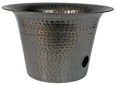 1913 Hammered Copper Hose Storage Pot For 75-foot Hoses