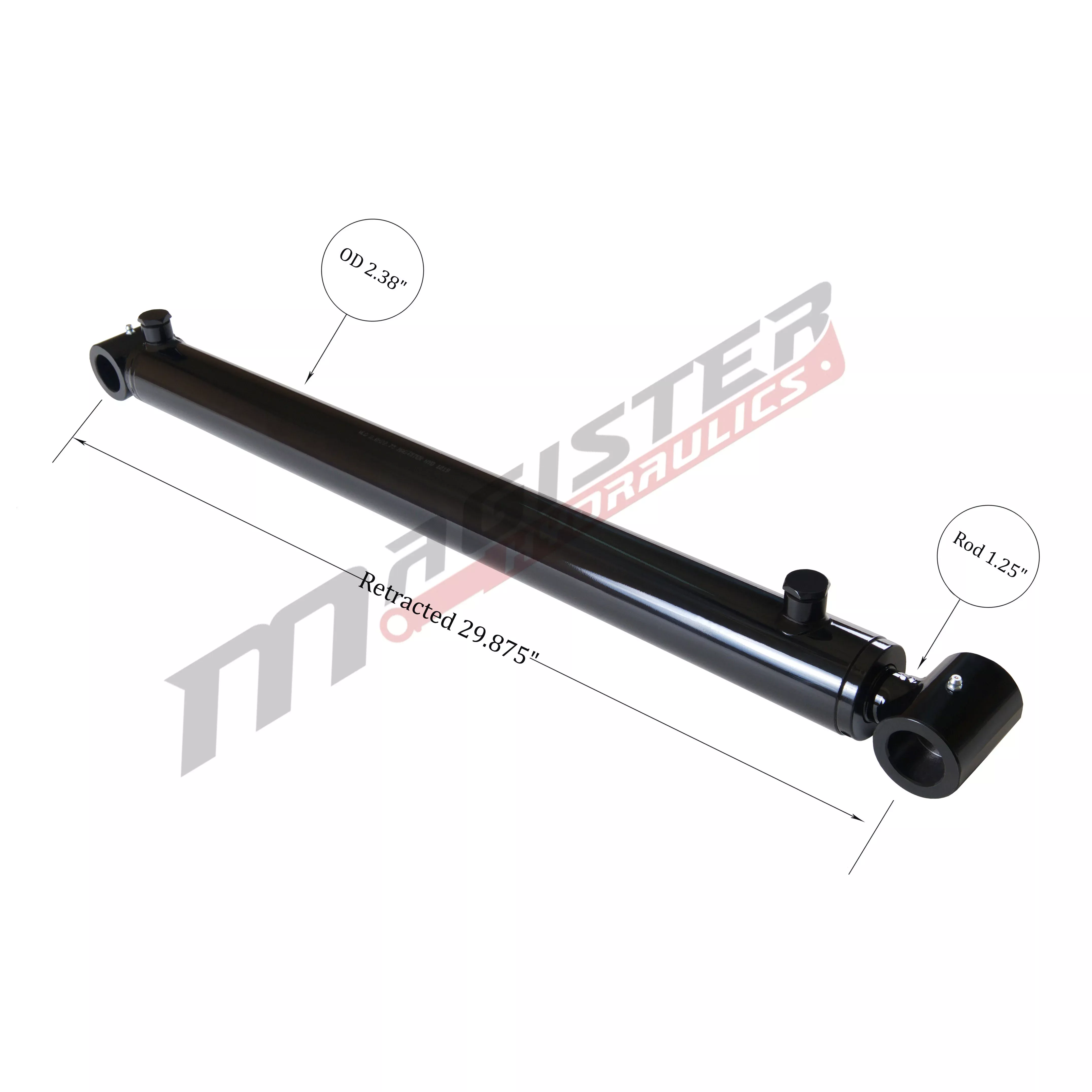 2" bore x 22.75" stroke loader hydraulic cylinder