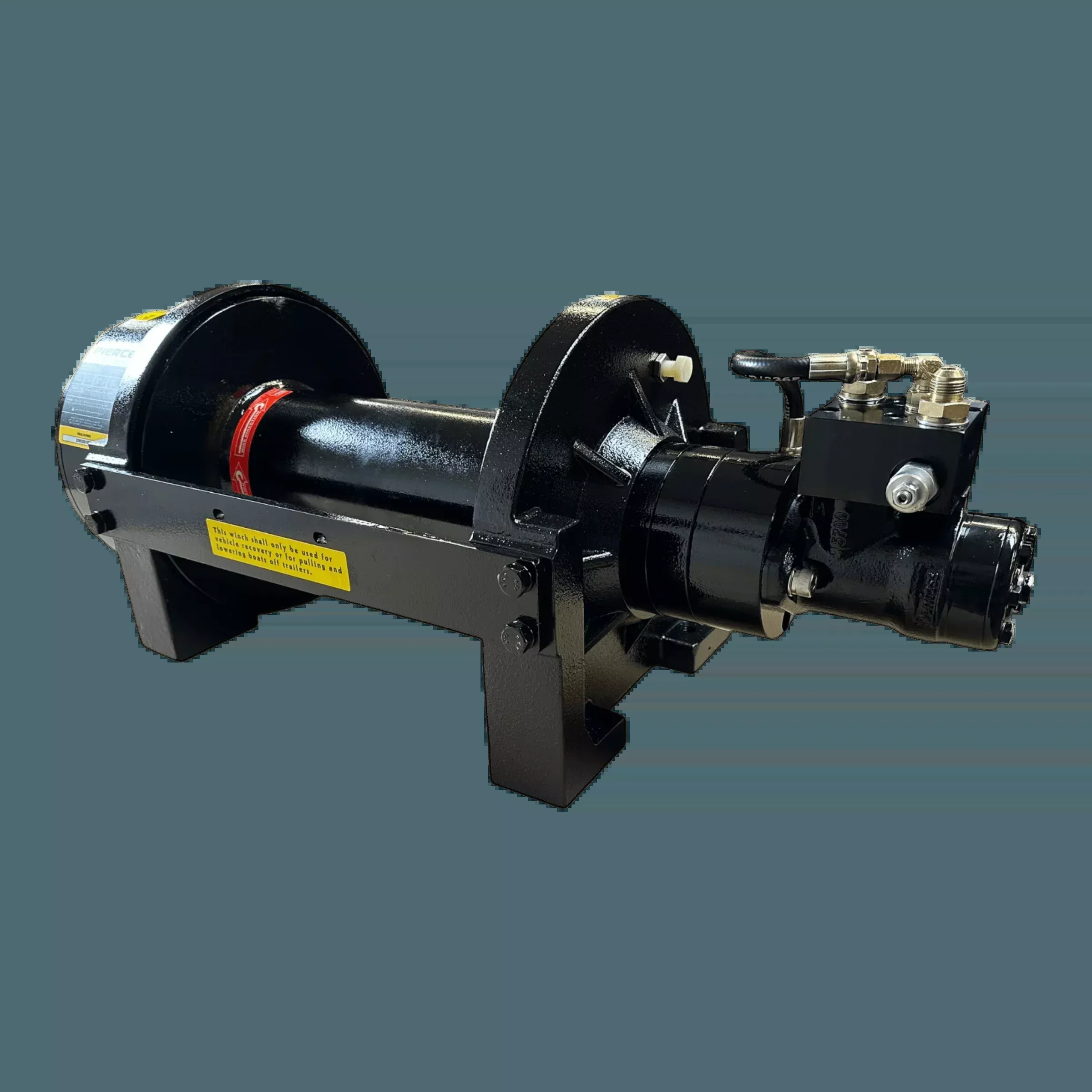 20,000 lb Hydraulic Recovery Winch | Long Drum, Manual