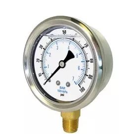201L-204D - 2"0-60 LF SS Gauge 1/4"NPT LM