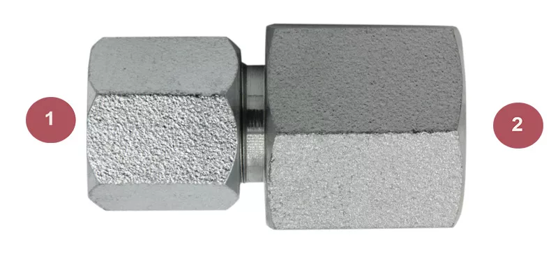 27255-08-04 | 1/2" Flareless x 1/4" NPTF Female
