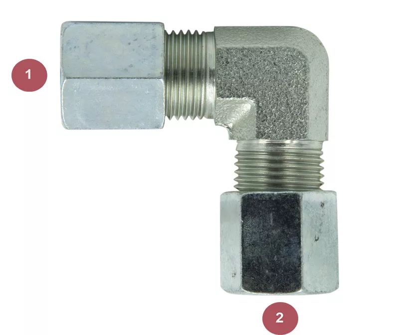 27505-12-12 | 3/4" Flareless x 3/4" Flareless 90°