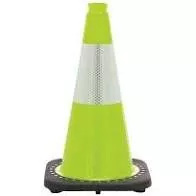 28" Lime Green Cone with 3m Reflective Tape