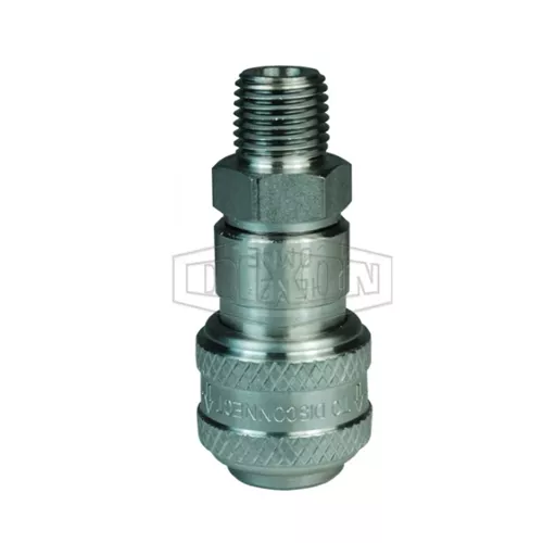 2DM2-S - D-Series Pneumatic Automatic Male Threaded Coupler