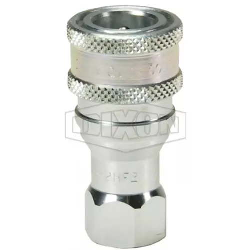 2HF2 - H-Series ISO-B Poppet Valve Female Threaded Coupler