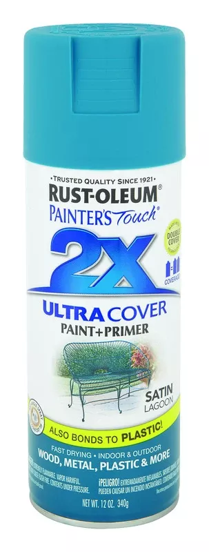 2x Ultra Cover 12 Oz. Satin Spray Paint, Lagoon