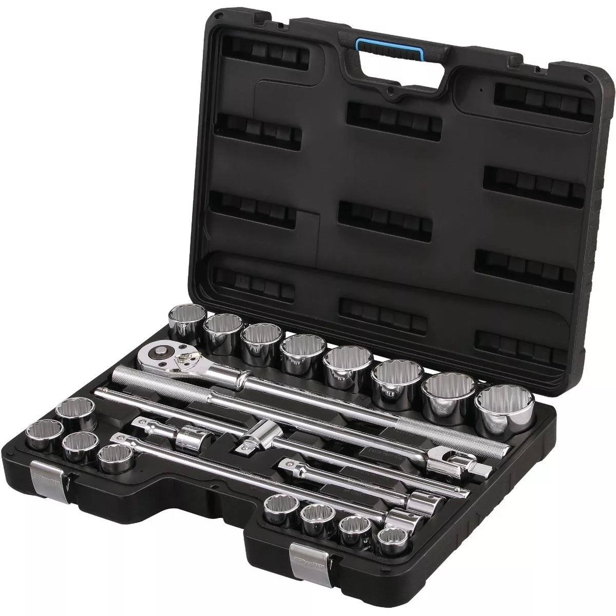 3/4 In. Drive 12-point Shallow Ratchet & Socket Set - 23-piece