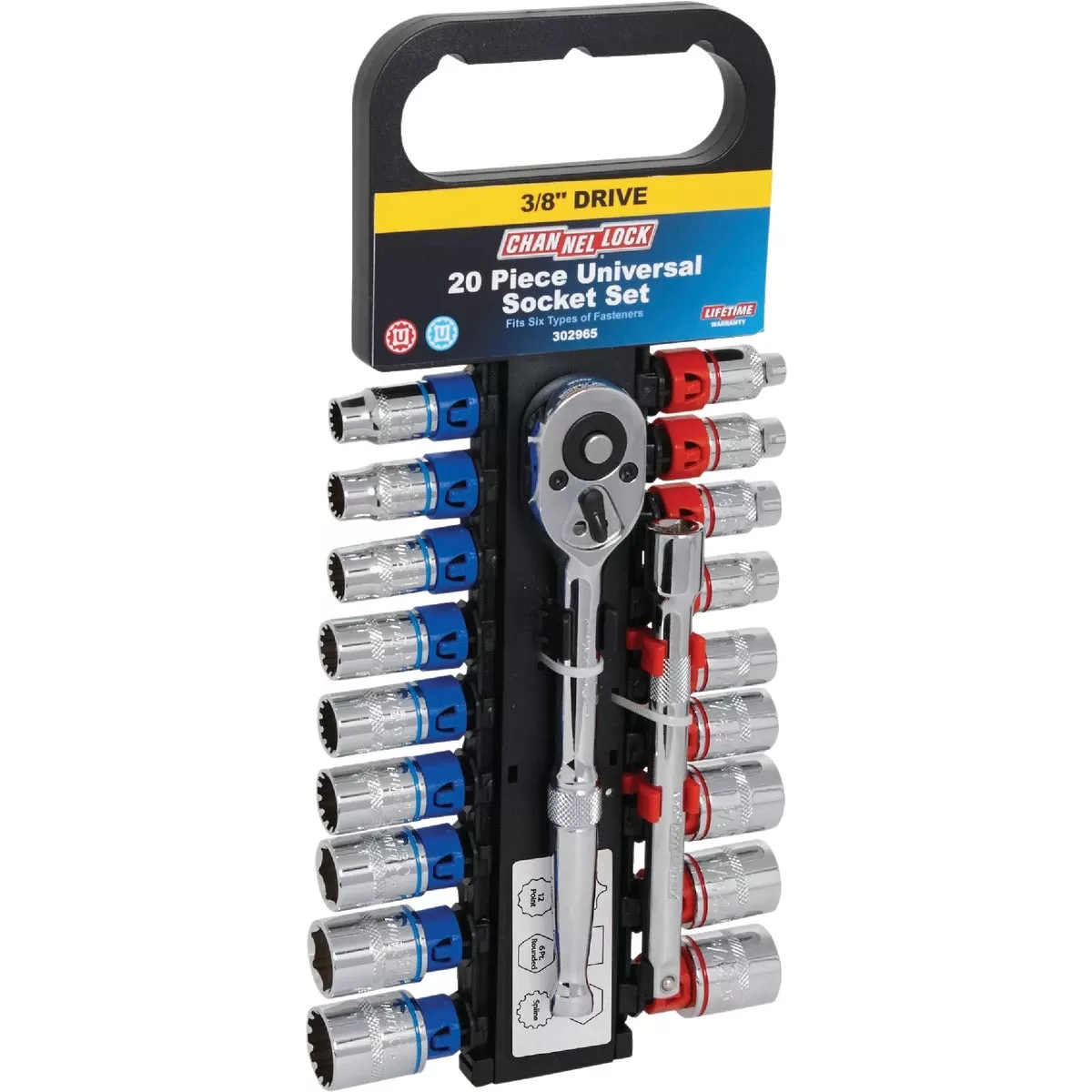 3/8 In. Drive Universal Ratchet & Socket Set - 20-piece Standard/metric