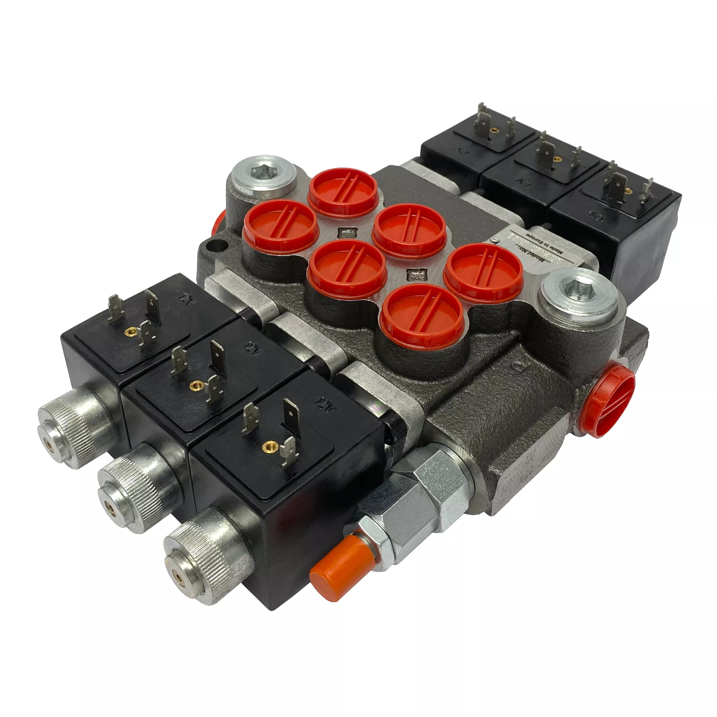 3 spool x 13 GPM solenoid hydraulic control valve