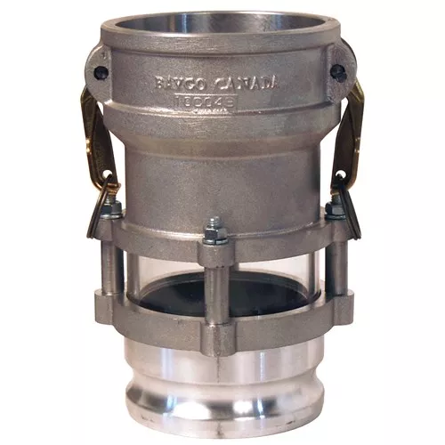 3544CA - Cam & Groove In-Line Sight Glass Coupler x Adapter