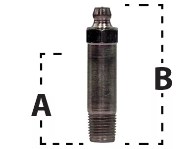 36-113 | 1/8" NPT Male Grease Fitting, 1.75" Long