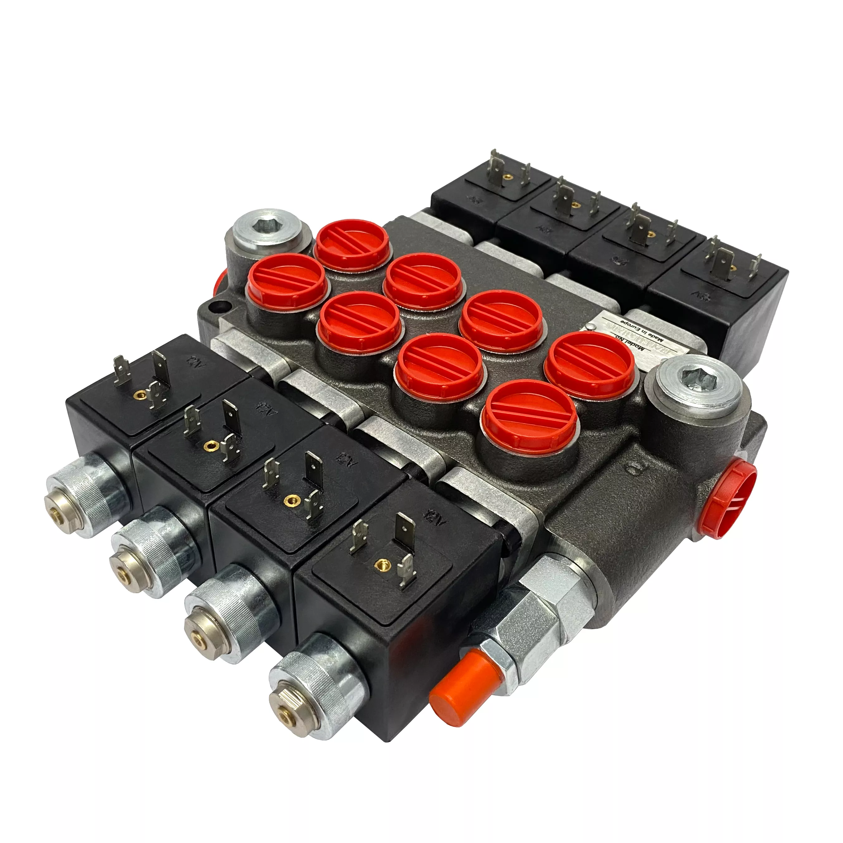 4 spool x 13 GPM solenoid hydraulic control valve