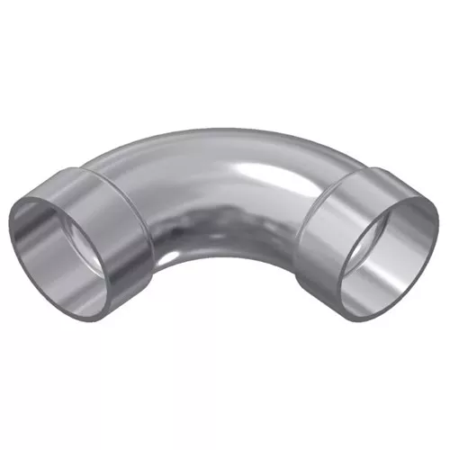 40111A - 3" 90degree Aluminum Long Radius Bend Belled