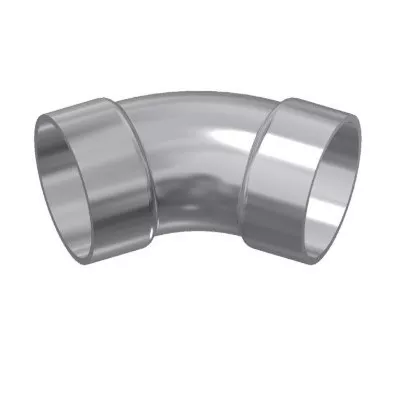 40111C - 3" 45degree Aluminum Long Radius Bend Belled