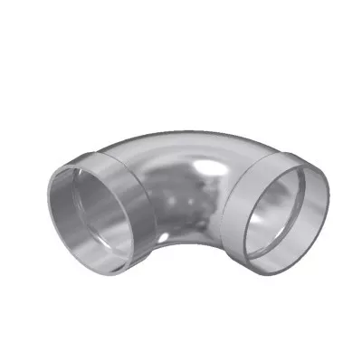40633A - 3" 90degree Aluminum Short Radius Bend Belled