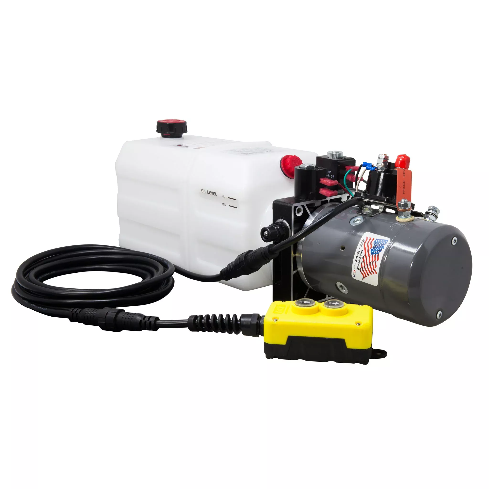 6 Quart 12V KTI Double Acting Hydraulic Pump
