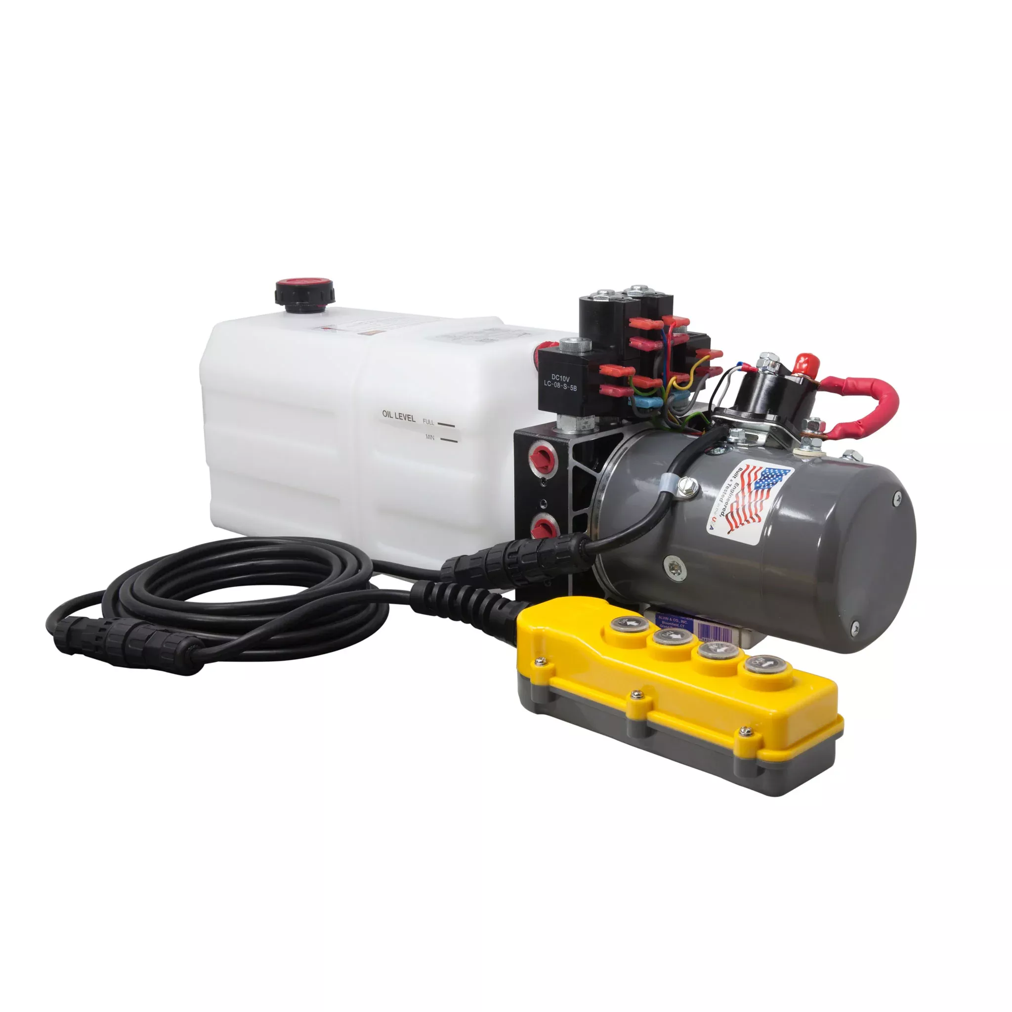 6 Quart 12V KTI Dual-Double Acting Hydraulic Pump