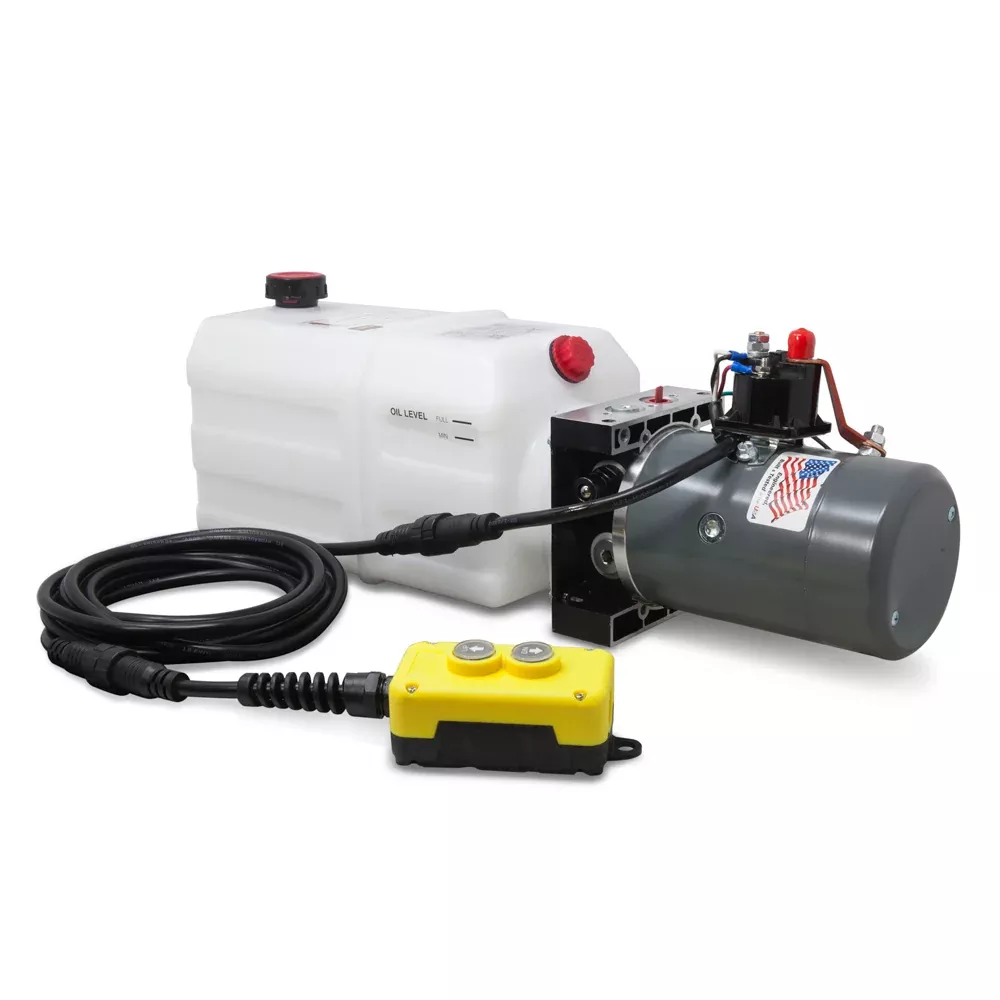 6 Quart 12V KTI Single Acting Hydraulic Pump