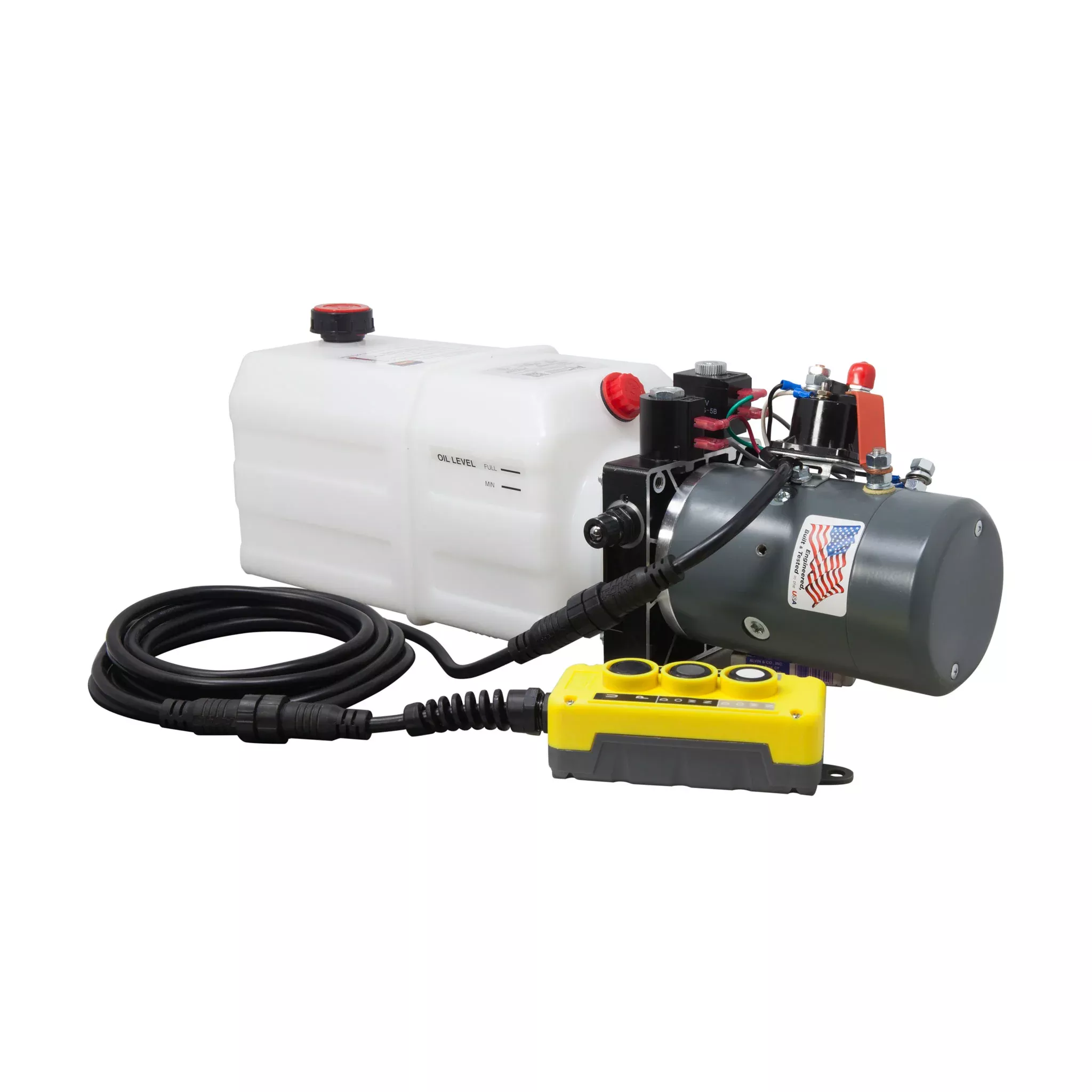 6 Quart 12V KTI Single & Double Hydraulic Pump w/ Manual Override