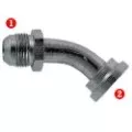 6145-16-20 | 1" JIC Male x 1-1/4" Code 61 Flange 45°