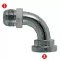 6190-16-24 | 1" JIC Male x 1-1/2" Code 61 Flange 90°