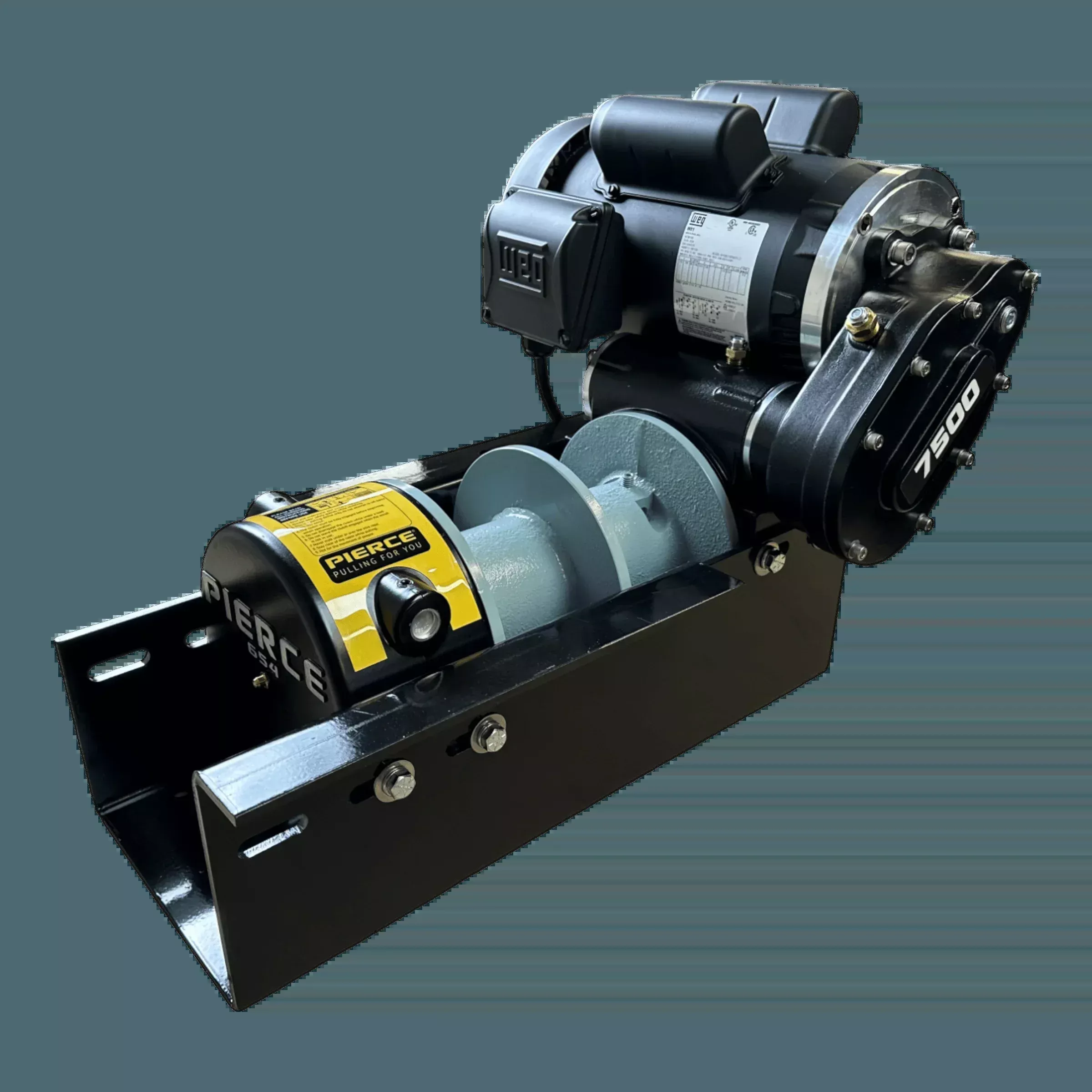 7,500 lb 110V Worm Gear Winch | 8 in Split Drum