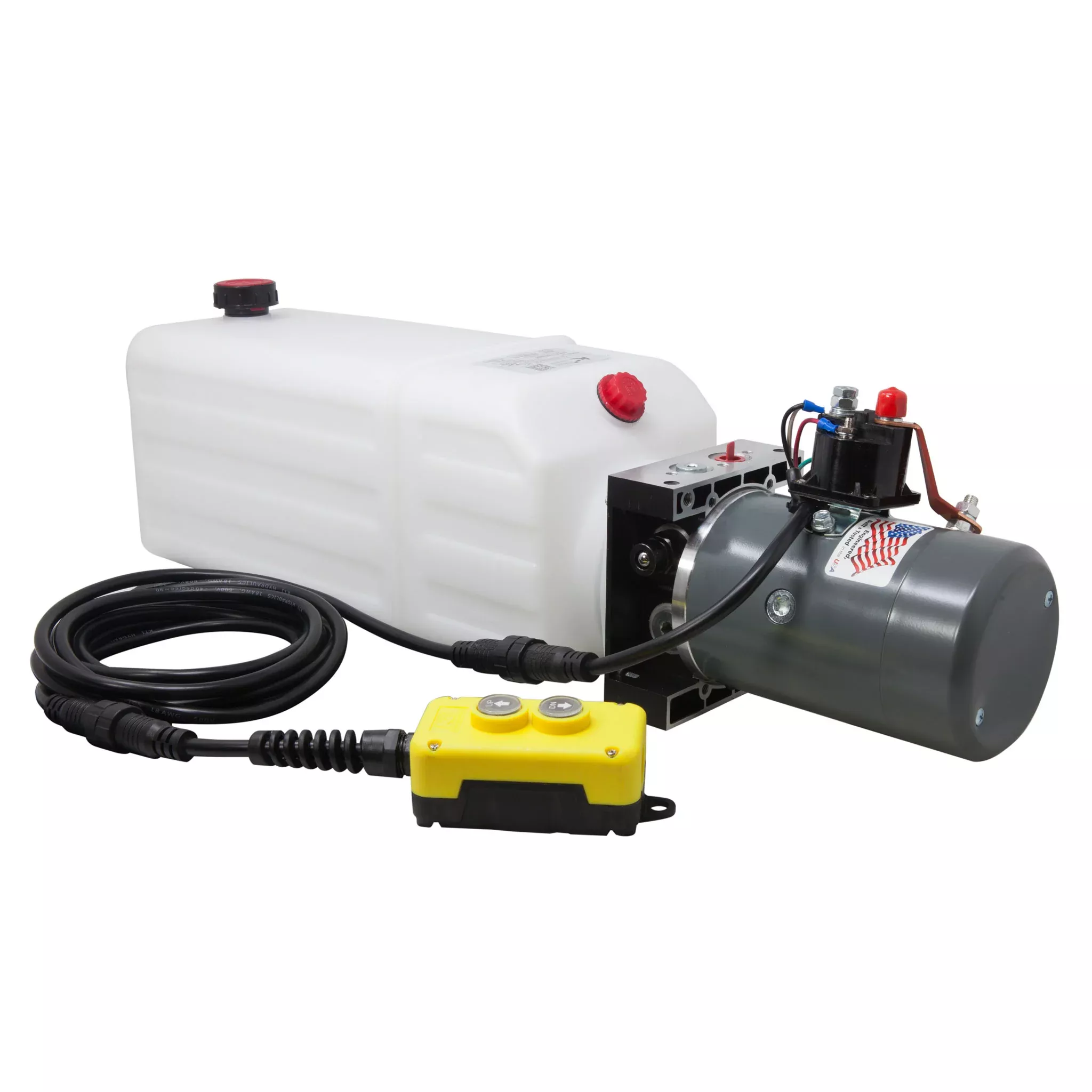 8 Quart 12V KTI Single Acting Hydraulic Pump