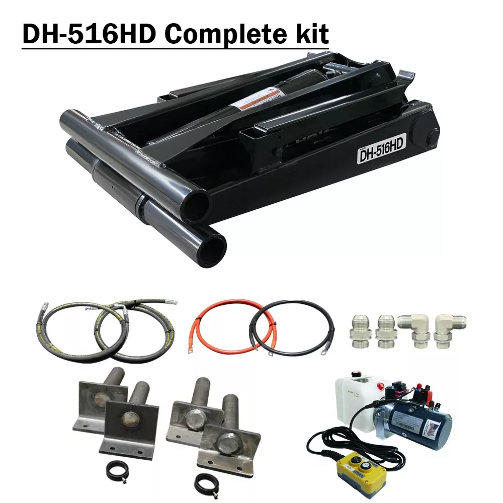 8 Ton Hydraulic Scissor Hoist Kit for 10–14' Dump Body | DH-516HD for Truck