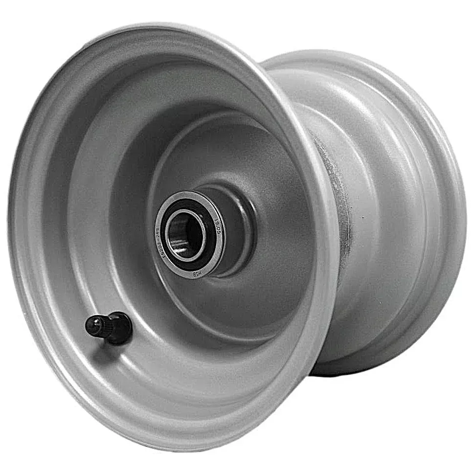 Antego 6x4.5 Silver Mower Wheels, Compatible with 532106732, 2-Pack