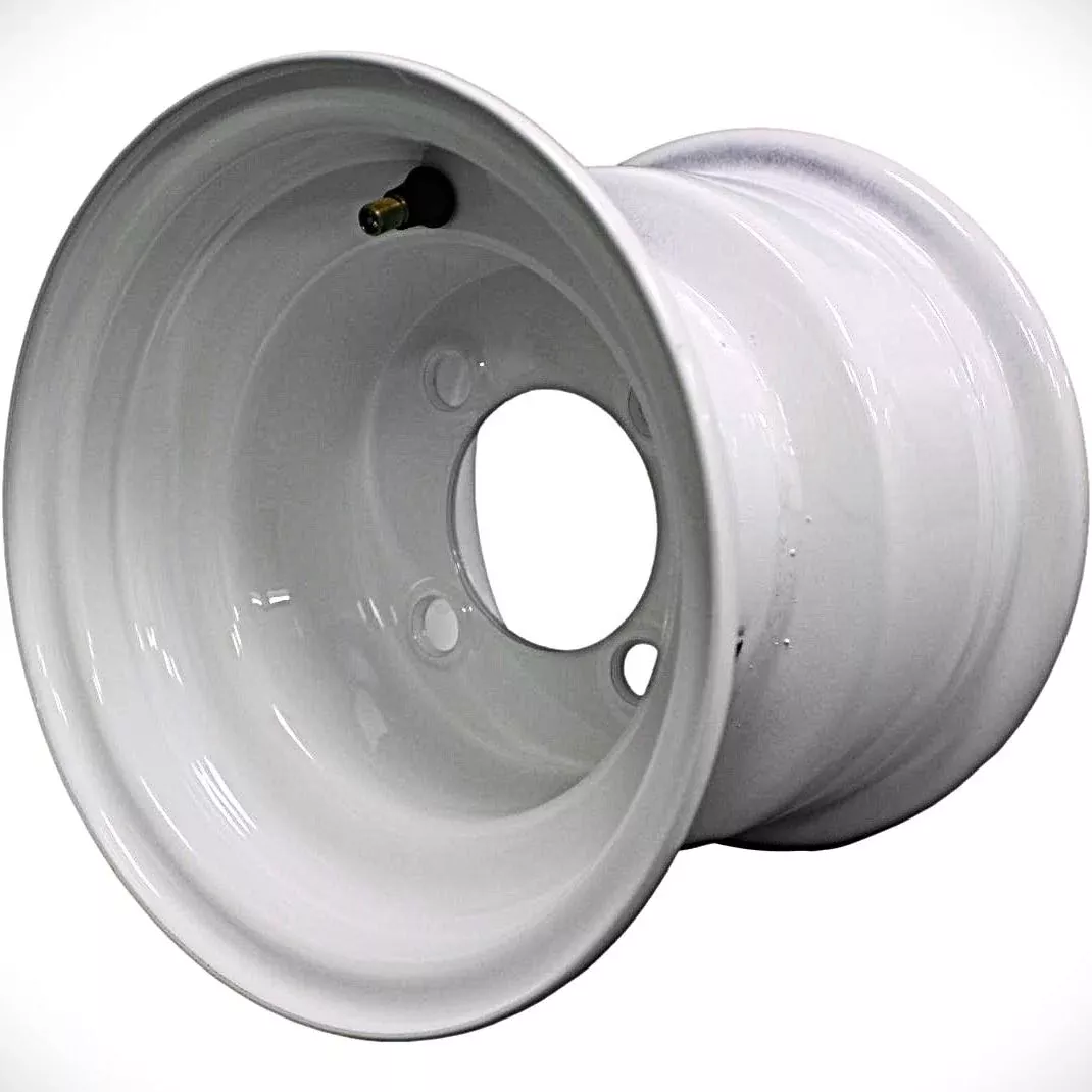 Antego 8x7 White Mower Wheel, Toro Exmark Geometry, 4-on-4, Single