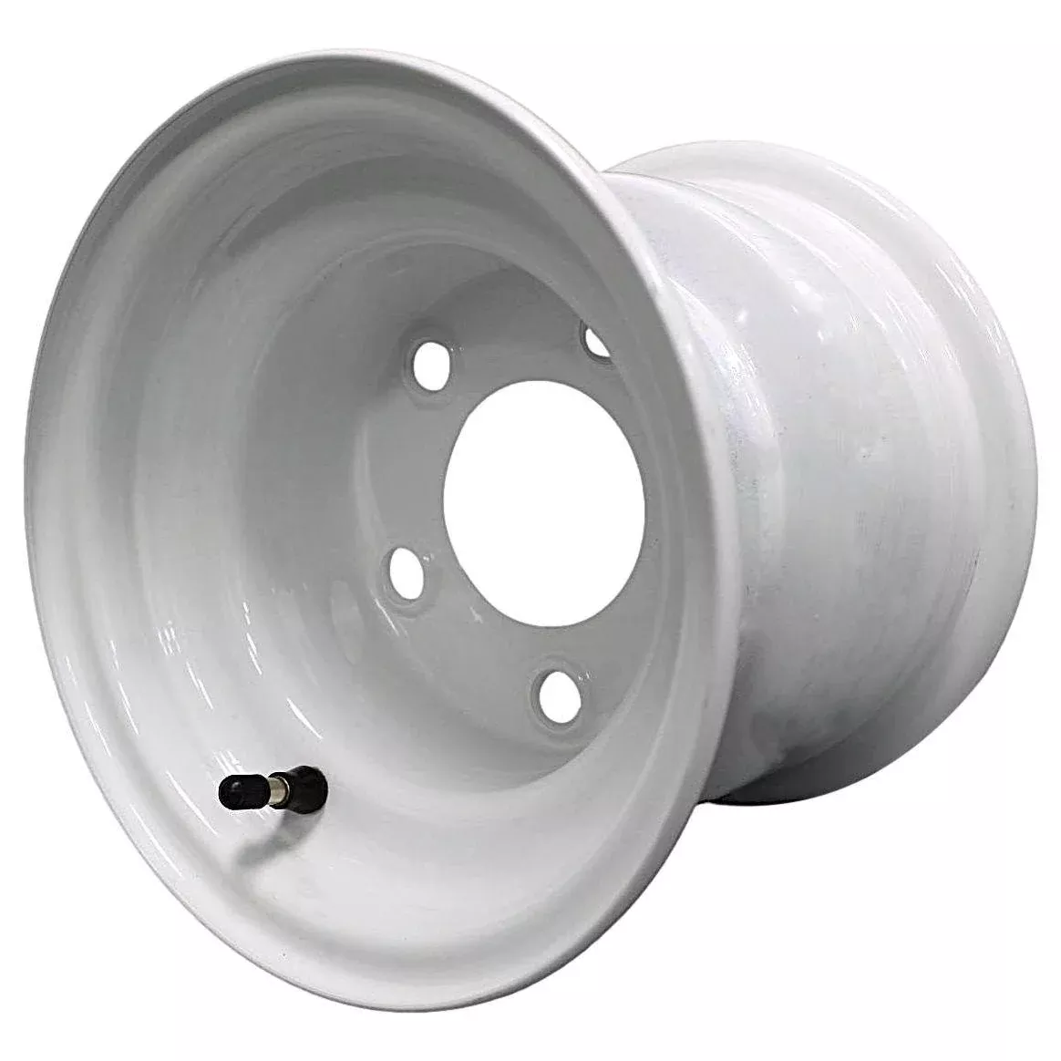 Antego 8x7 White Trailer Wheels, 5-on-4.5, 2.83-Inch Bore, 2-Pack