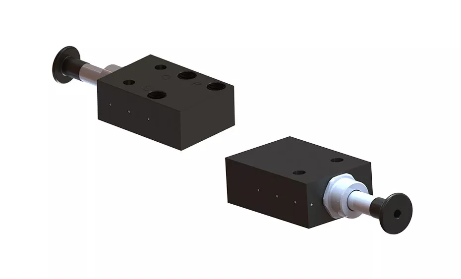 B2400-B48 | 1/4” NPT, 3 Way Pilot Push Pull Combination Valve With Remote Reset