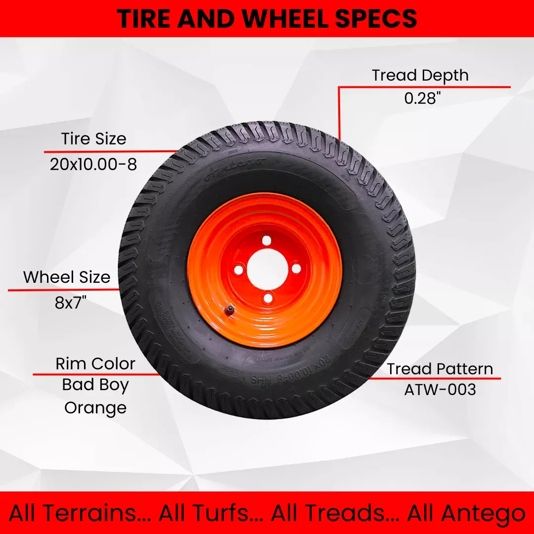 Bad Boy Heavy Duty 20x10.00-8 Tire & Wheel Assemblies (Set of Four)