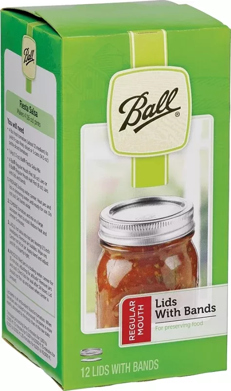 Ball 1440030000 Lid and Band, Regular Mouth, Steel