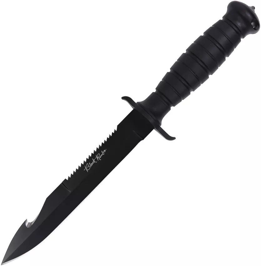 Black Rambo Savage Fixed Blade