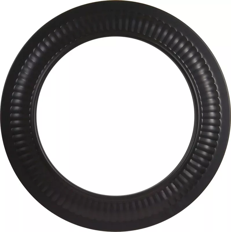Black Stove Pipe Trim Collar, 24 Gauge, 8 In.