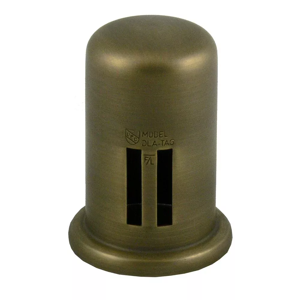 Brass Cover Cap for Twin Inlet Air Gap - Weathered Brass